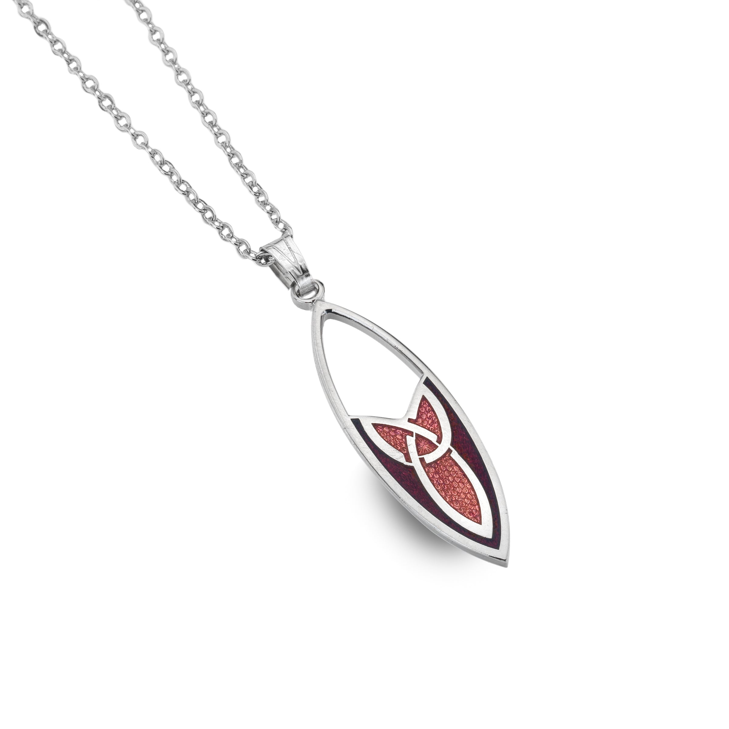 Red Trinity Battle Knot Necklace